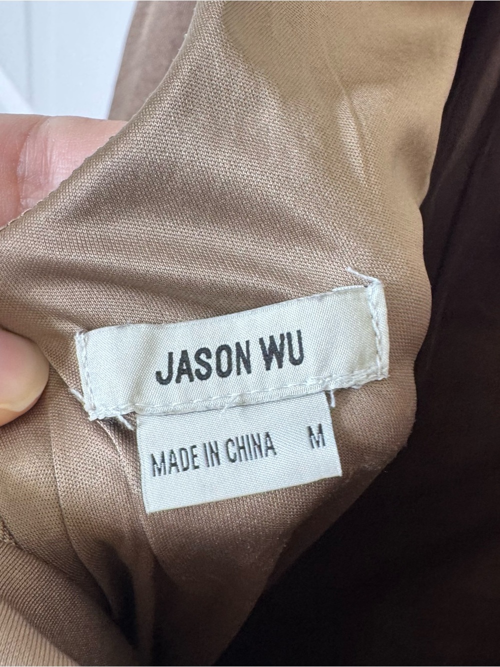 Jason Wu Backless Long Sleeve Midi Dress in Taupe - Picture 7 of 8